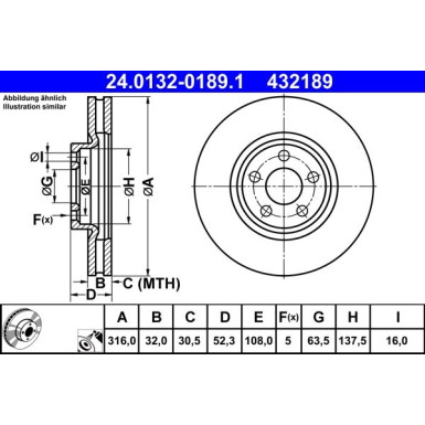 Bremsscheibe | 24.0132-0189.1