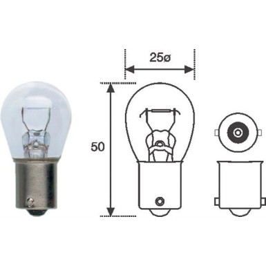 Glühlampe P21W 12V/21W (Stop/Richtung) Set 10Stk | 008506100000