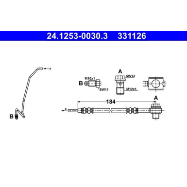 Bremsschlauch | 24.1253-0030.3