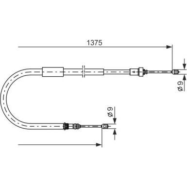 Handbremsseil re | RENAULT Modus 04 | 1987477967