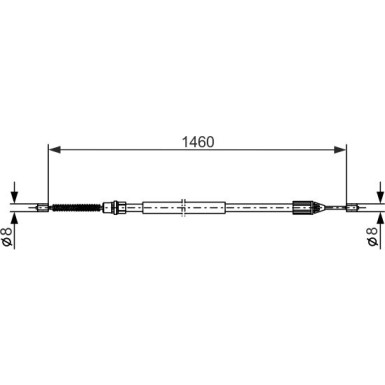 Handbremsseil | RENAULT Twingo 93 | 1987477646