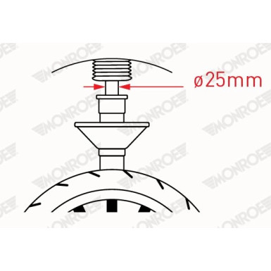 VAN-MAGNUM Stoßdämpfer Ø25mm | CITROEN,FIAT,PEUGEOT Boxer 06 | V4512