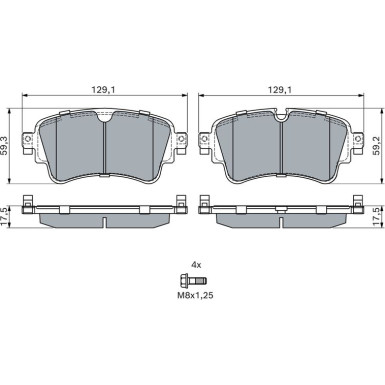 Bremsklötze HA | AUDI Q5,Q7 15 | 0 986 494 833