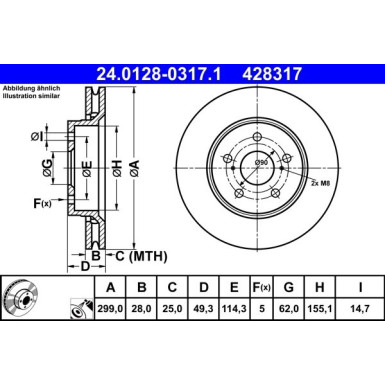 Bremsscheibe | 24.0128-0317.1