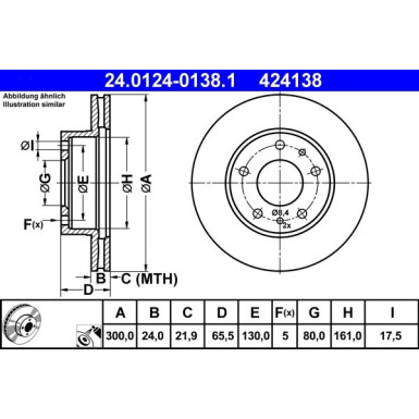 Bremsscheibe Fiat P. Ducato | 24.0124-0138.1