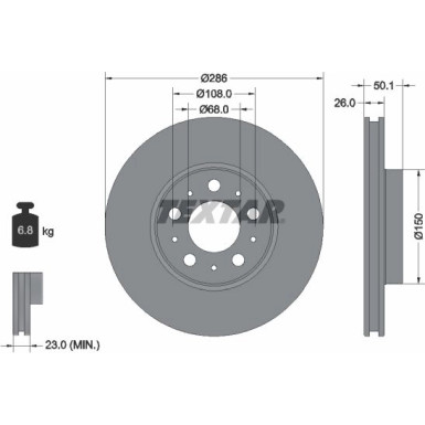 Bremsscheibe Volvo P. S60/S80/V | 92100503