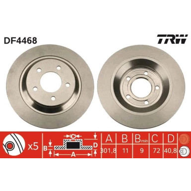 Bremsscheibe Mazda T. 5 | DF4468