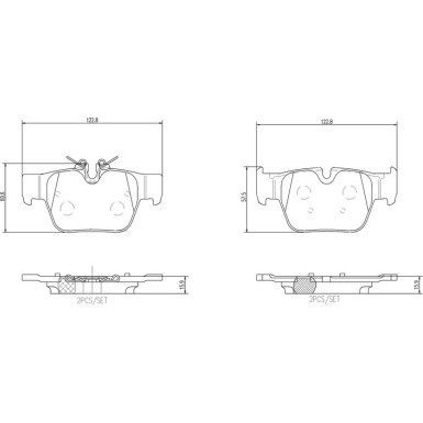 BREMBO Bremsklötze HA | BMW 1, 2, X2 19 | P 06 117