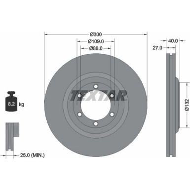 Bremsscheibe Isuzu P. D-Max 2.5 Crdi 12 | 92282403