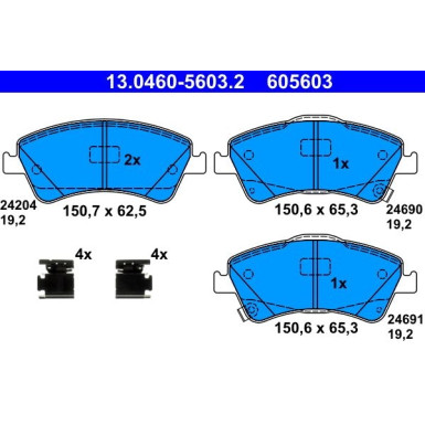 Bremsbelagsatz Toyota P. Auris/Avensis/Verso 1.6-2.0 07 | 13.0460-5603.2