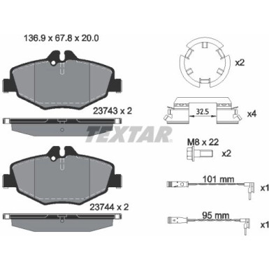 Bremsbelagsatz Db P. W211 02- 220-270Cdi | 2374303