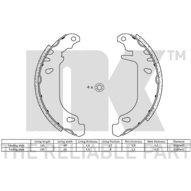 Bremsbacken Renault Clio | 2739476