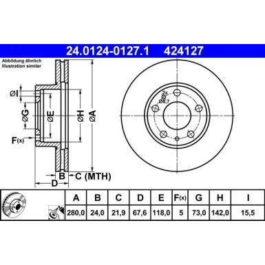 Bremsscheibe Fiat P. Ducato | 24.0124-0127.1