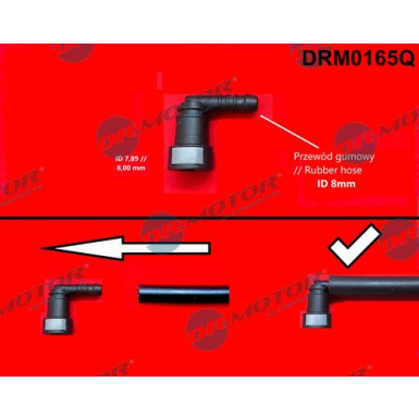 DR.MOTOR Schlauchverbinder, Kraftstoffschlauch DRM0165Q