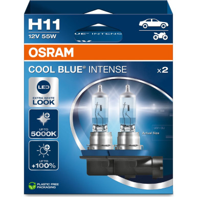 Osram | H11 12V 55W PGJ19-2 Cool Blue Intense NextGen. 5000K +100% Duo 2st | 64211CBN-2HB