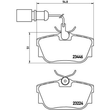 BREMBO Bremsklötze HA | FORD Galaxy SEAT VW 95-06 | P 85 059