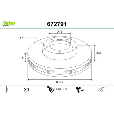 VALEO Bremsscheibe | 672791