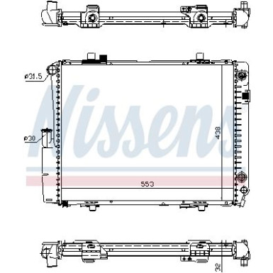 Wasserkühler PKW | MERCEDES W201 | 62582A