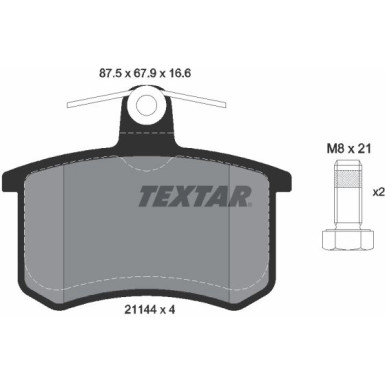 Bremsbelagsatz Vw T. A80/100/A4/A | 2114401