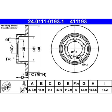 Bremsscheibe | 24.0111-0193.1