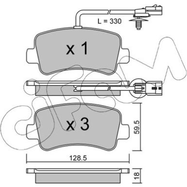 Bremsklötze HA | NISSAN,OPEL,RENAULT 10 | 822-899-0