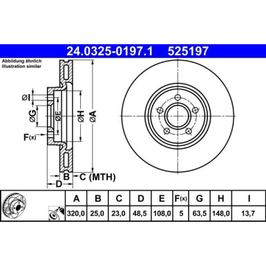 Bremsscheibe Volvo P. C70/S40/V40/V50 04- Power Disc | 24.0325-0197.1