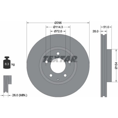 Bremsscheibe Mazda P.Mpv 02 | 92148100