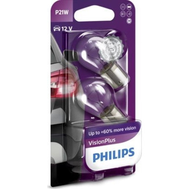 P21W 12V 21W BA15s VisionPlus + 60% Blister 2 St. Philips | 12498VPB2