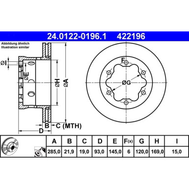 Bremsscheibe Db T. Sprinter 95-06 | 24.0122-0196.1