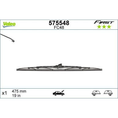 VALEO Scheibenwischer First VF48 | Golf IV | 575548