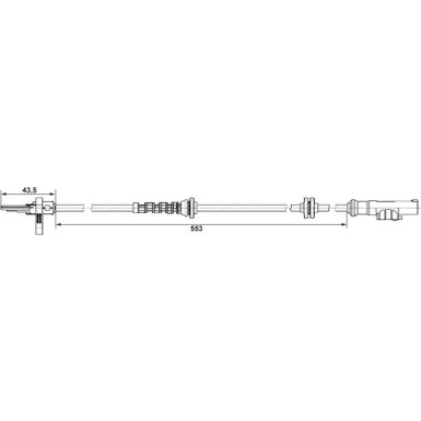 40 403 067 Sensor, Raddrehzahl HA | FIAT Punto 06 | 0 265 007 896