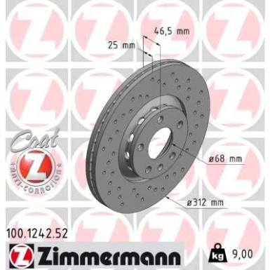 12 481 030 Sport Bremsscheibe VA Sport | AUDI A4,A6,VW Passat,SEAT,SKOD 96 | 100.1242.52