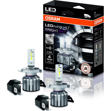 H4 Osram | HLT BRIGHT LED | Keine ECE-Zulassung, nur Offroad | 64196DWBRT-2HFB