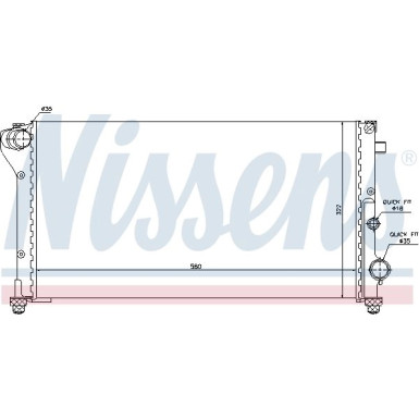 Wasserkühler PKW | FIAT Panda 1,3 JTD 03- o.Klima | 617847