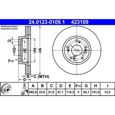 Bremsscheibe Honda P. Civic/Cr-V 1.4-2.0 01-07 | 24.0123-0109.1