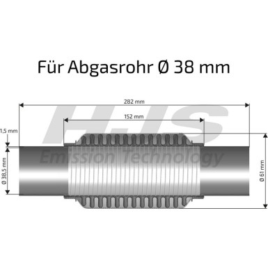 Flexrohr, Abgasanlage | Flexrohrverbinder | 83 00 8505