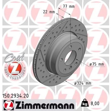 ZIMMERMANN Bremsscheibe | 150.2934.20