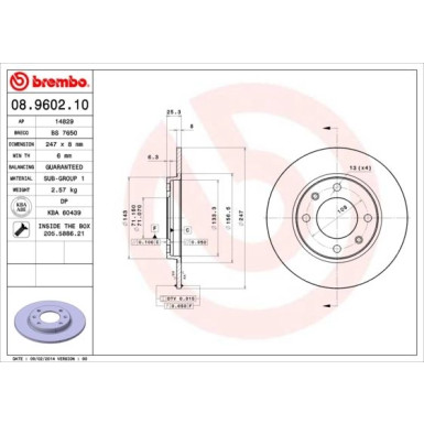 70 482 026 Bremsscheibe HA | CITROEN ZX,Saxo,Xsara 91 | 08.9602.10