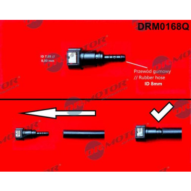 DR.MOTOR Schlauchverbinder, Kraftstoffschlauch DRM0168Q