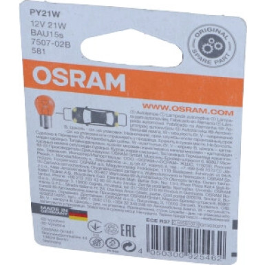 Osram | PY21W 12V 21W BAU15S SB2 | 7507-02B