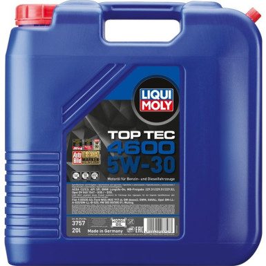 Liqui Moly Top Tec 4600 5W-30 20 l | 3757 | 20L Kanister Kunststoff