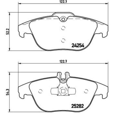 BREMBO Bremsklötze HA | MERCEDES W204/X204 07 | P 50 104