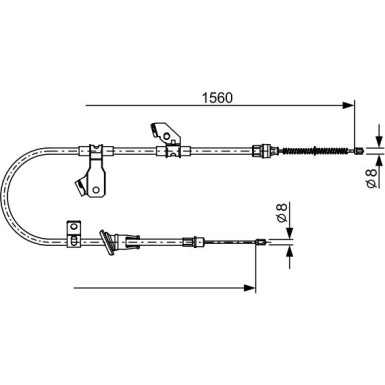 Handbremsseil re | MITSUBISHI | 1987482626