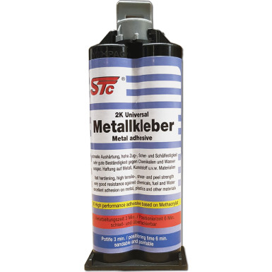 STC 2K Metallkleber starr Doppelkartusche 50 ml | 7702M