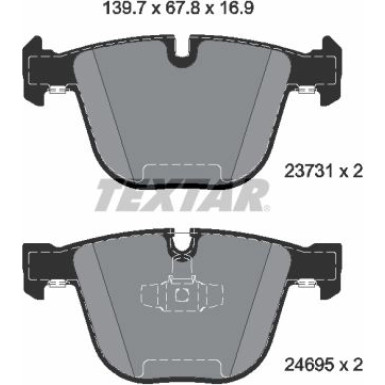 Bremsbelagsatz Bmw T. F01/F02 730-730 08 | 2373101