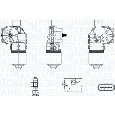 Wischermotor | Ford Focus II Kombi 1.6 TDCi 04-12 | 64350006010