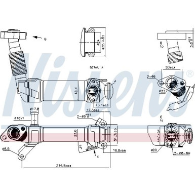 Kühler,Abgasrückführung | BMW 1,3,5,6,X3,X5,X6 97 | 989281