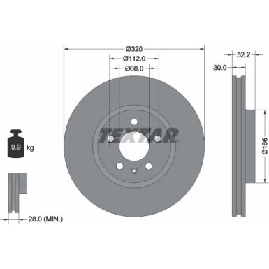 Bremsscheibe Vw P. A4/A5/Q5 2.0-3.2 Fsi 07 | 92160005