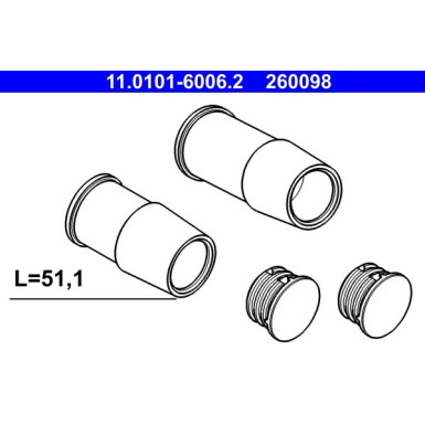 Führungshülsensatz, Bremssattel | 11.0101-6006.2