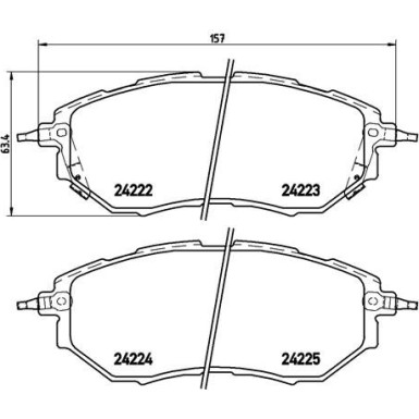 BREMBO Bremsklötze VA | SUBARU BRZ, Forester, Legacy 07 | P 78 017